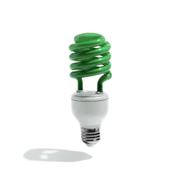 A green lightbulb.