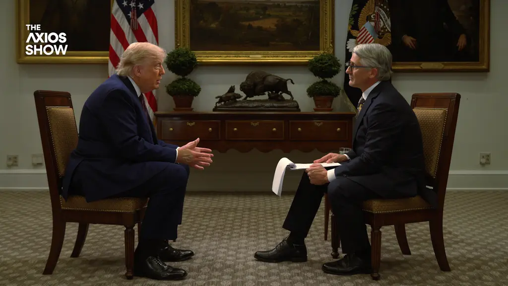 Exclusive: Trump tells The Axios Show there are "no limits" to his power after Iran war