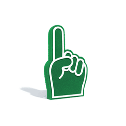 A large foam finger.